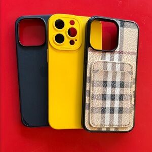 Stylish Black, Yellow, and Plaid Phone Cases - iPhone 15 Pro Max